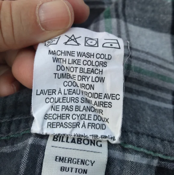 Men's Billabong Coastline Flannel Button Up Shirt, Size Large, - Picture 13 of 13